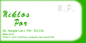 miklos por business card